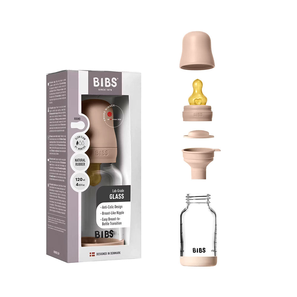 Shisha butilka BIBS lateks so'rg'ichli, 120 ml, Blush rangi