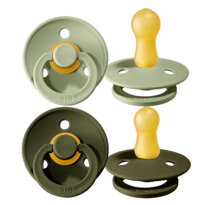 Соска латексная BIBS Colour, размер 1, Sage/Hunter Green, 2 шт (0-6 мес)