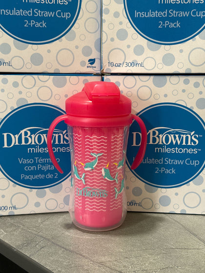 Dr. Brown's Insulated Straw Cup naychali stakan 300 ml pushti