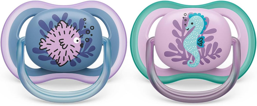 Пустышка Philips Avent Ultra Air дышащая 0-6 месяцев 2 штуки