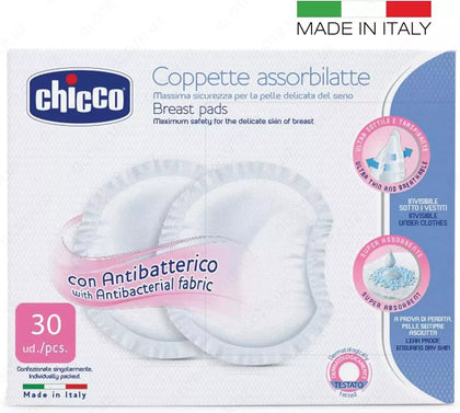 Chicco antibakterial ko'krak prokladkalari, 30 dona – quruqlik va qulaylik uchun