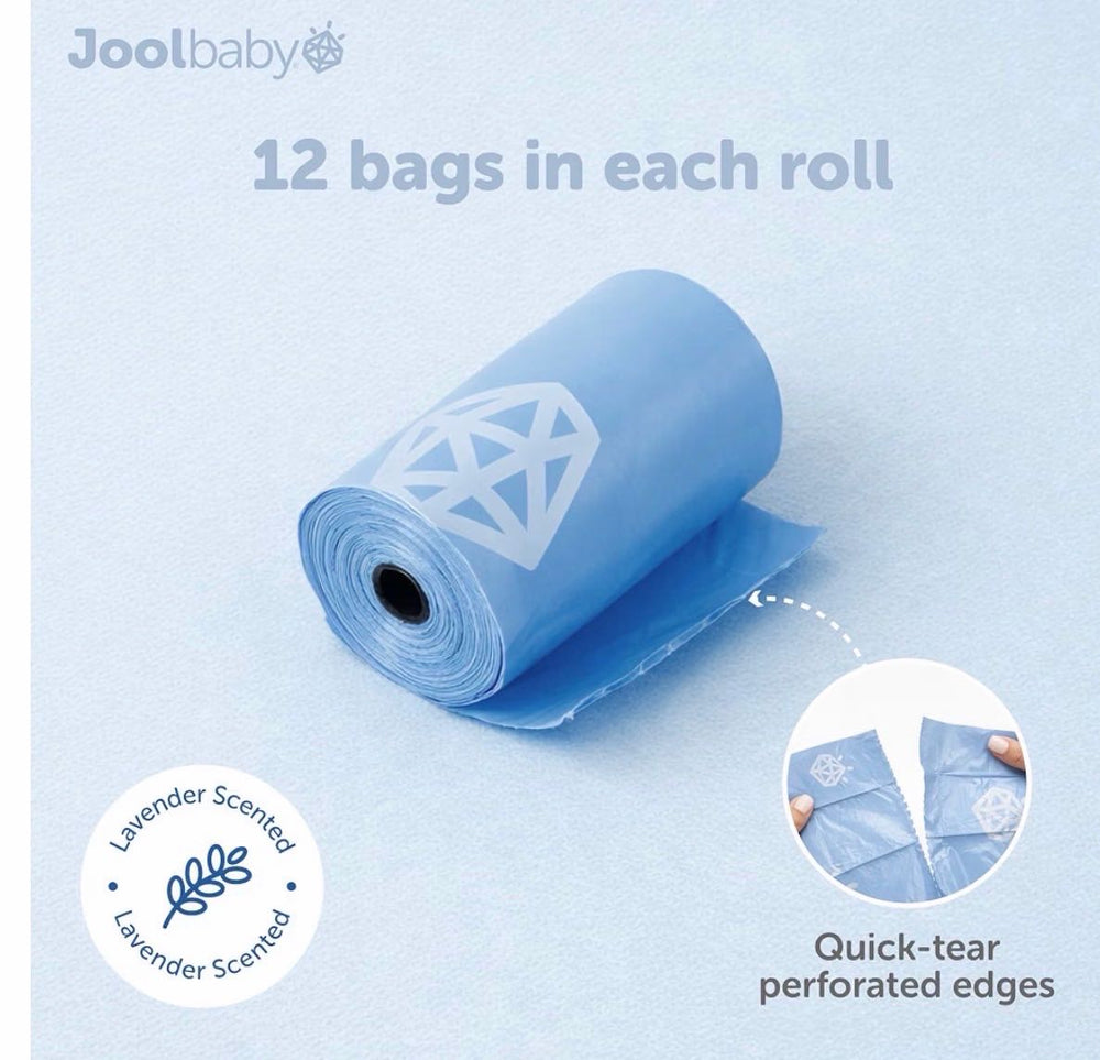Jool Baby taglik paketlari almashtiriladigan rulon, 12 ta, lavanda