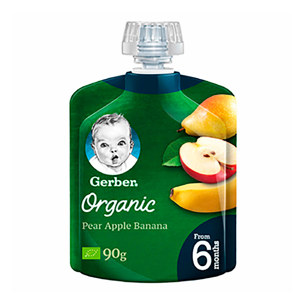 Пюре Gerber груша-яблоко-банан органическое, 90 г