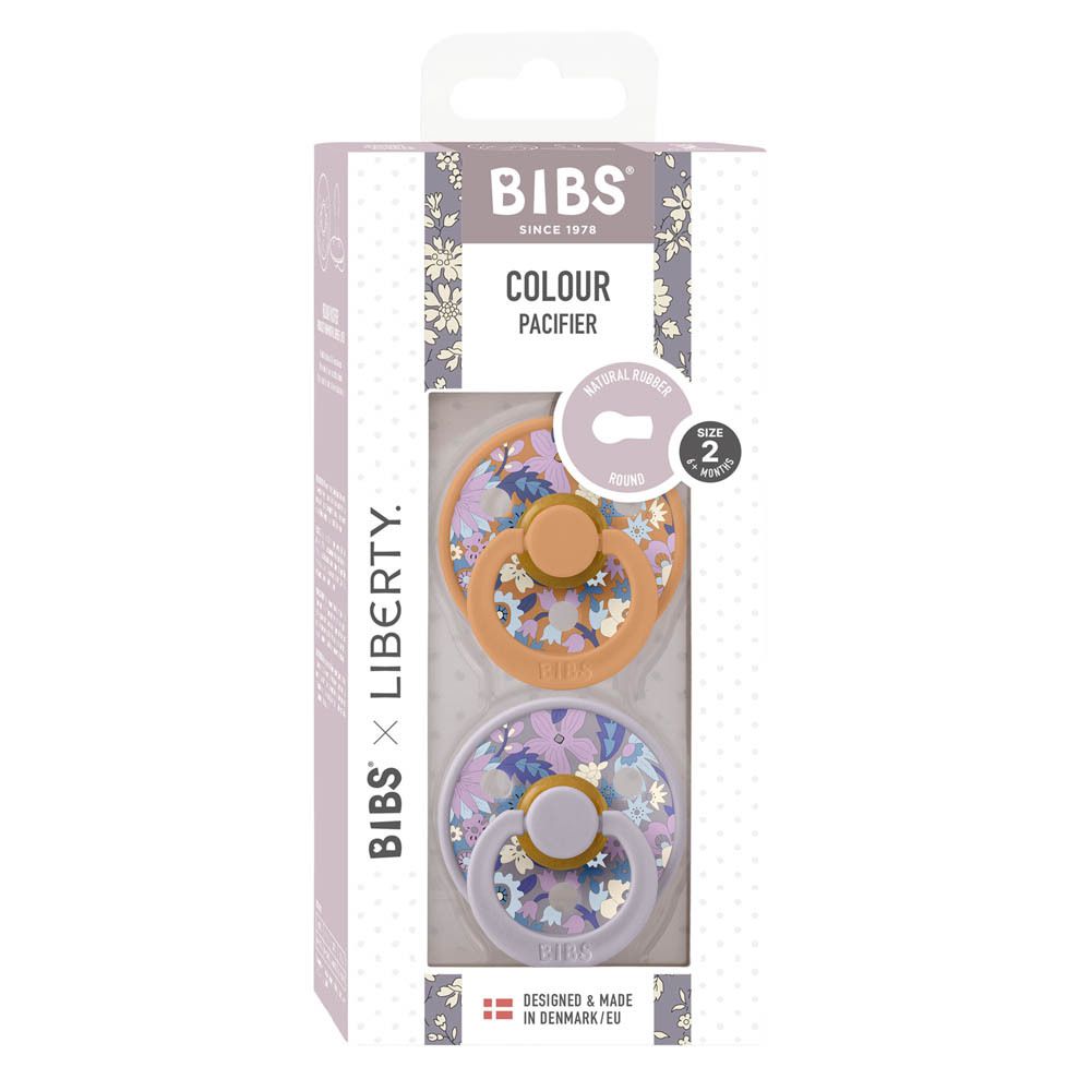 Соска BIBS x Liberty June Blossom латексная, размер 2, 1 шт., Pumpkin Mix, 6-18 месяцев