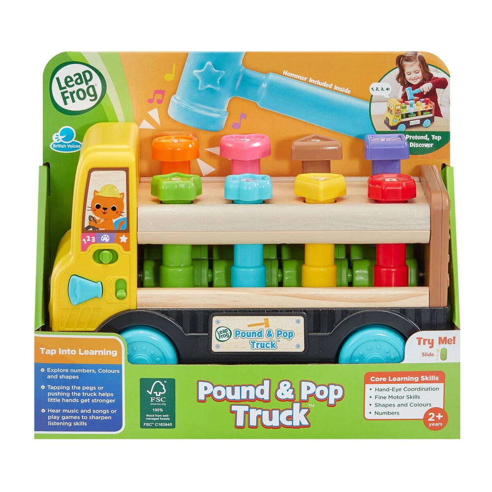 LeapFrog Pound & Pop Truck bolg'achali yuk mashinasi, 2–4 yosh