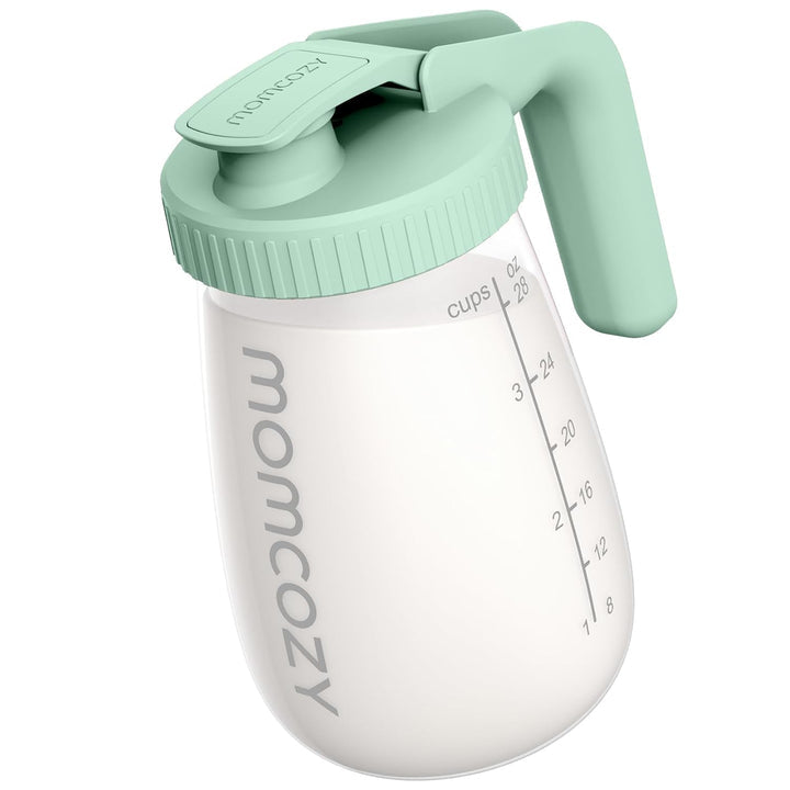 Momcozy кувшин для грудного молока 32 oz, стекло, серый