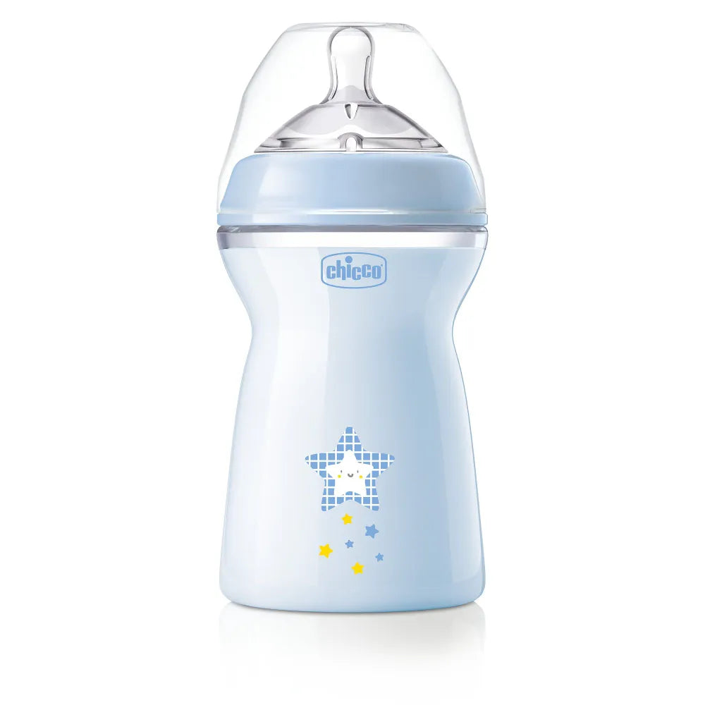 Бутылочка Chicco Natural Feeling 330 ml, с силиконовой соской для детей от 6+ месяцев