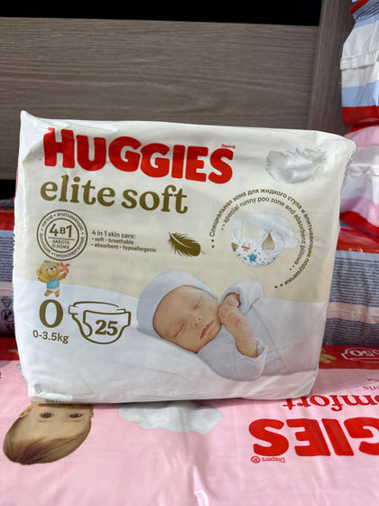 Подгузники Huggies Elite Soft размер 0 (до 5 кг) 25 шт