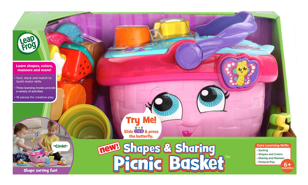 LeapFrog Shapes & Sharing piknik savatchasi, saralagichli, 6–36 oy