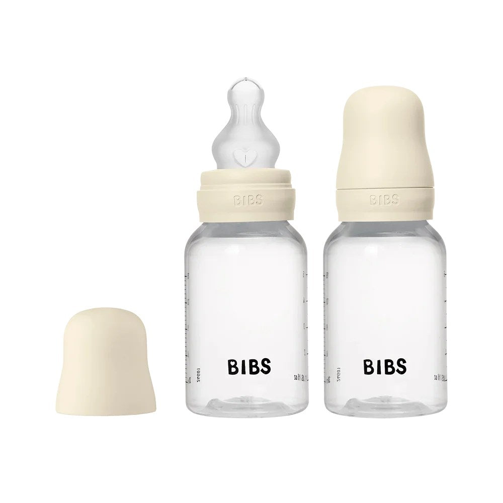 BIBS Baby Bottle 150 ml PP butilka, silikon soska, Ivory, 1 dona