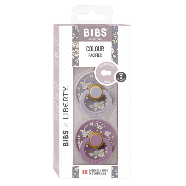 Соска BIBS x Liberty Capel латексная, размер 2, 1 шт,4 Fossil Grey Mix, 6-18 мес
