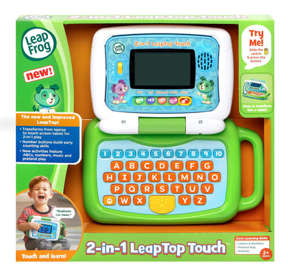 LeapFrog 2-in-1 LeapTop Touch bolalar noutbuki, harflar, 2 yoshdan