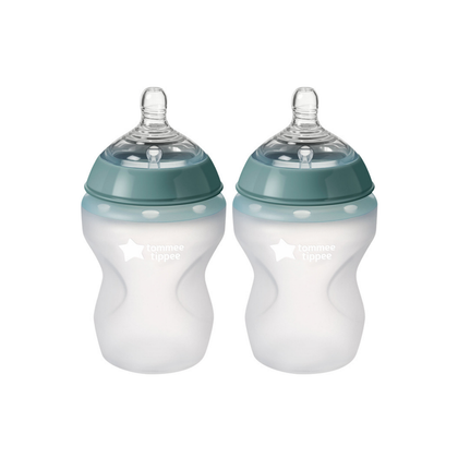 Бутылочка Tommee Tippee силиконовая 250 мл с антиколиковым клапаном