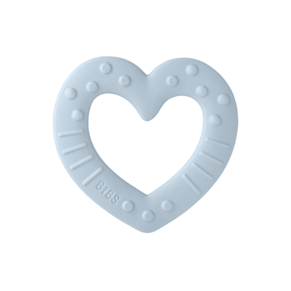 BIBS Baby Bitie Heart Baby Blue chaqaloqlar uchun tish tozalagich, silikon, 0+
