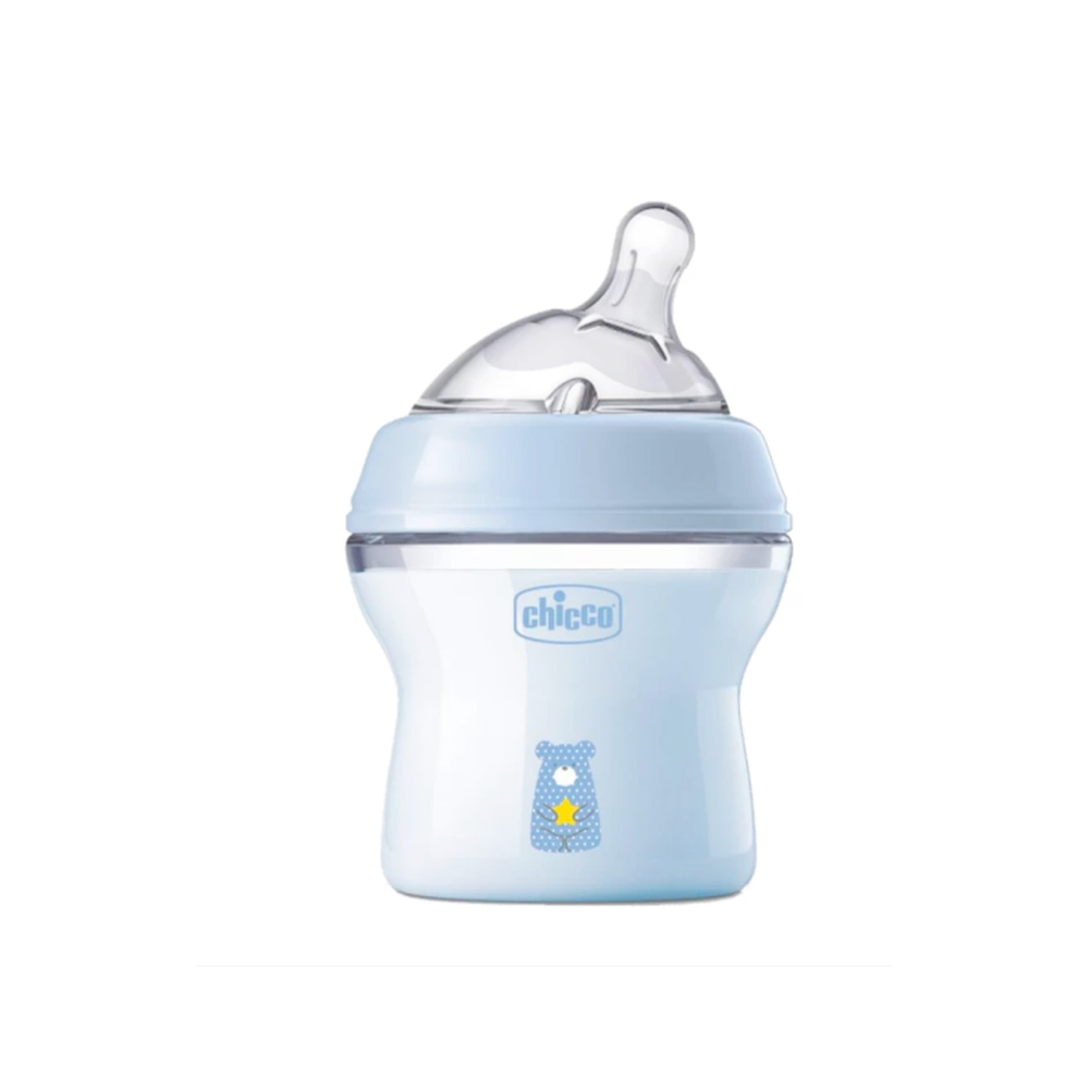 Chicco Natural Feeling butilka 150 ml, sekin oqim, 0 oydan