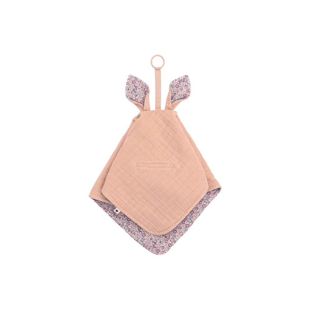Платочек BIBS x Liberty Cuddle Cloth Kangaroo Eloise Blush 30x30 см
