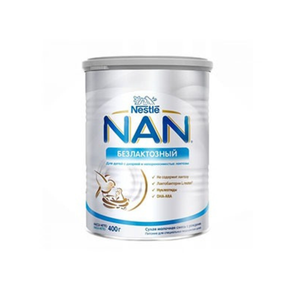 Безлактозная молочная смесь NAN, 400 г, с рождения