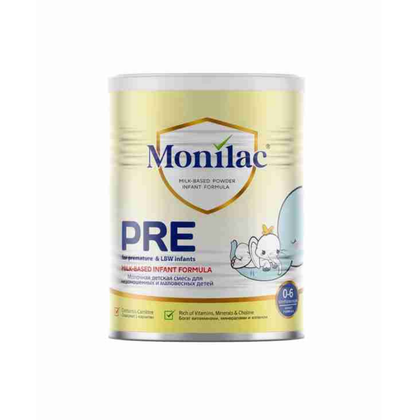 Молочная смесь Monilac PRE, 400 г, для недоношенных с рождения