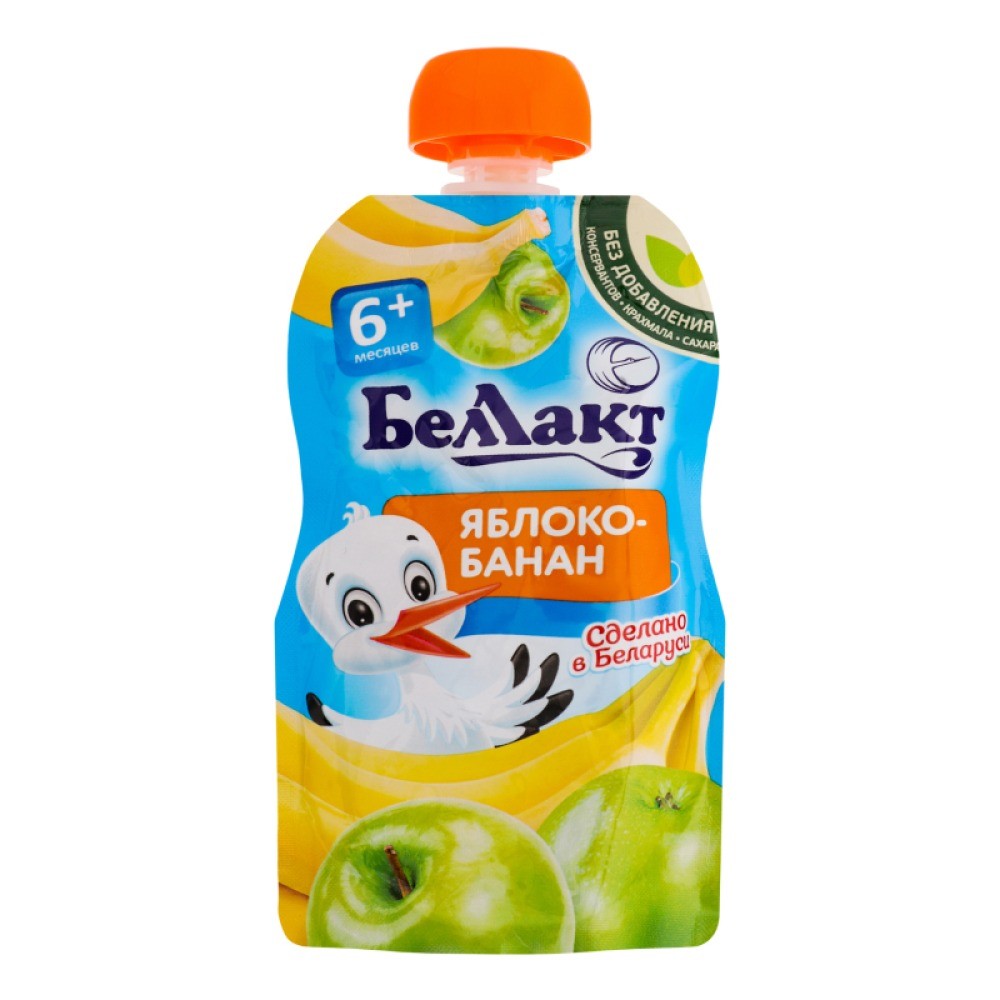 Фруктовое пюре Bellakt в мягкой упаковке, 6 вкусов