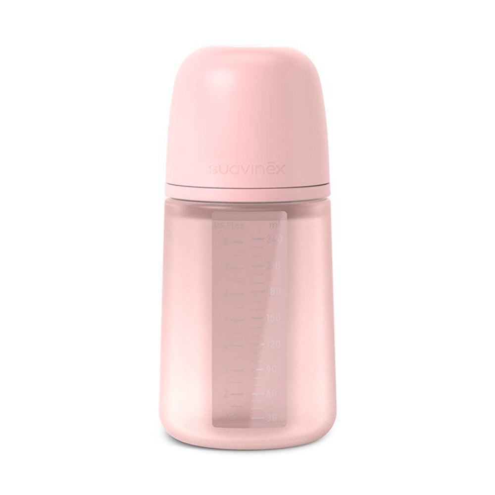 Silikon butilka Suavinex 240 ml, pushti rang