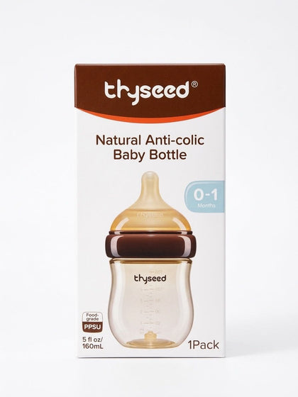 Бутылочка PPSU Thyseed Natural Anti-colic, 160 и 240 мл, 0–6 мес