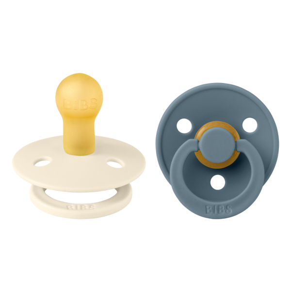 Соска латексная BIBS Colour, размер 2 (6-18 мес), 1 шт, Ivory/Petrol