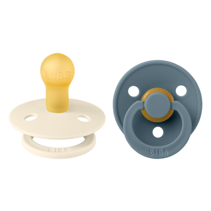 Соска латексная BIBS Colour, размер 2 (6-18 мес), 2 шт, Ivory/Petrol