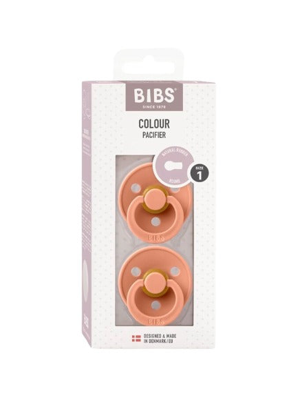 Соска BIBS Colour Latex Size 1 персиковая ортодонтическая