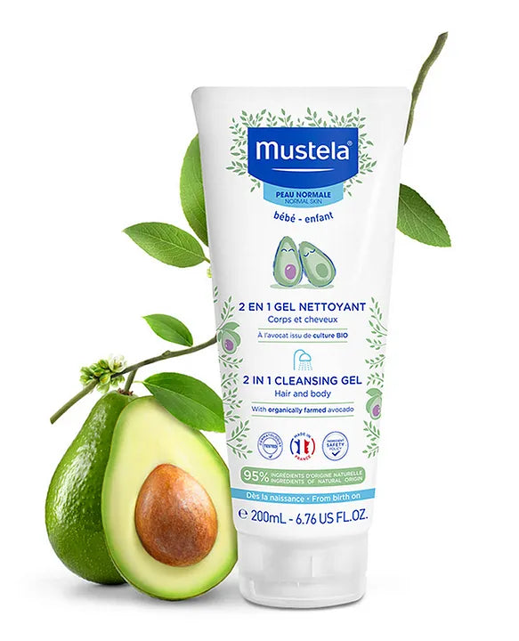 Mustela очищающий гель 2-в-1, 200 мл