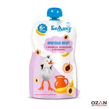 Bellakt püresi Mevali yogurt banan abrikos shaftoli 90 g