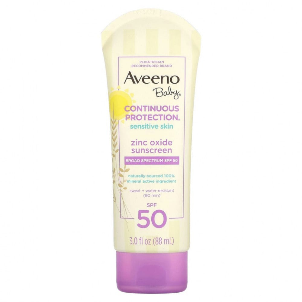 Aveeno bolalar quyoshdan himoyalovchi losyoni, rux oksidi SPF 50 bilan, 88 ml