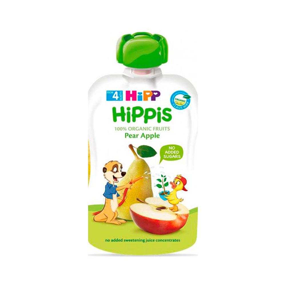 Bolalar pyuresi HiPP Organic olma-nok qo'shimcha ovqat uchun 4 oylik+ 100 g