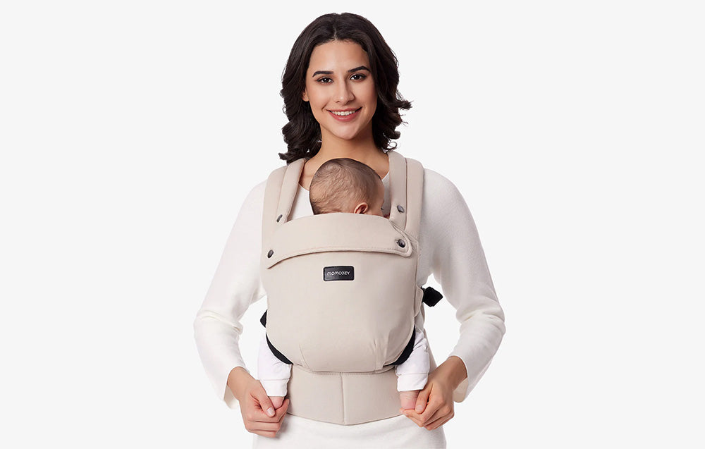 Ergo-ryukzak Momcozy PureHug Khaki bolalar uchun 3-24 oylik