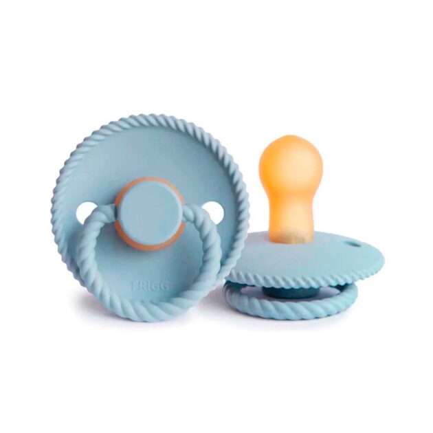 Пустышка Frigg Rope Latex натуральная латексная Powder blue 0-6 месяцев