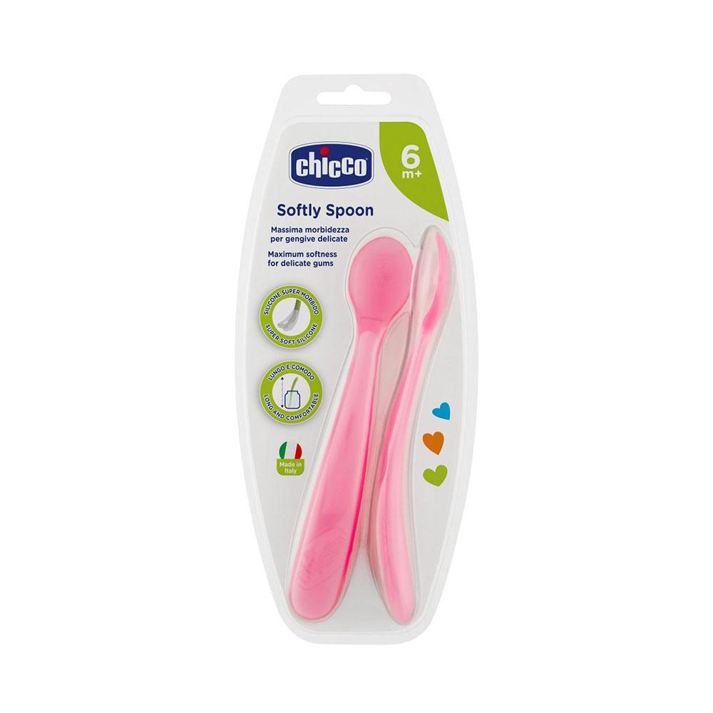 Детская ложка Chicco эргономичная 6+ месяцев для первого прикорма