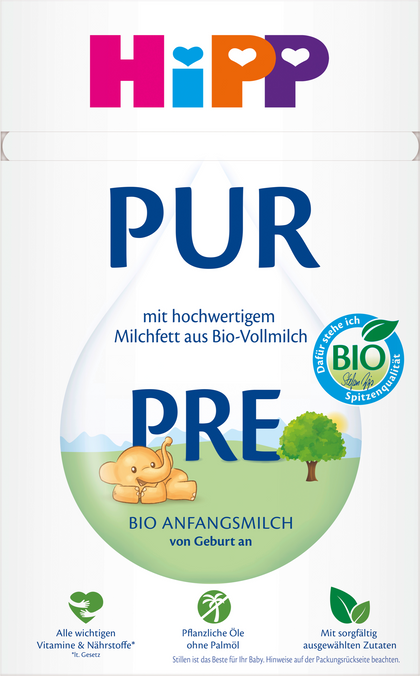 HiPP PRE PUR молочная смесь 500 г, с рождения, без пальмового масла