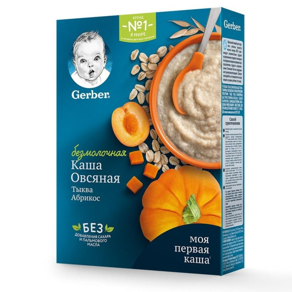Gerber suli oshqovoq-o'rik bo'tqasi, 4 oylikdan, 180 g