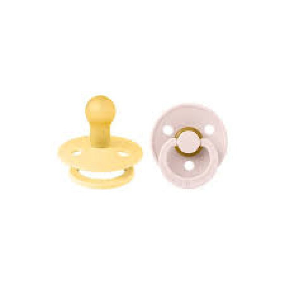 BIBS Colour lateksli so'rg'ich, 1-o'lcham (0-6 oy), 2 dona, Pale Butter/Petal