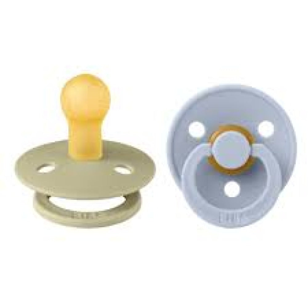 BIBS Colour lateksli so'rg'ich, 1-o'lcham, Khaki/Dusty Blue, 2 dona