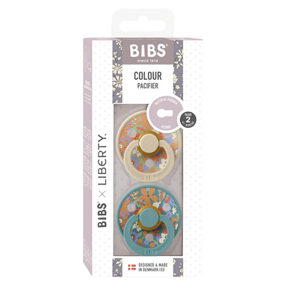 BIBS x Liberty June Blossom lateksli so'rg'ich, 2-o'lcham, 2 dona, Vanilla Hush Mix