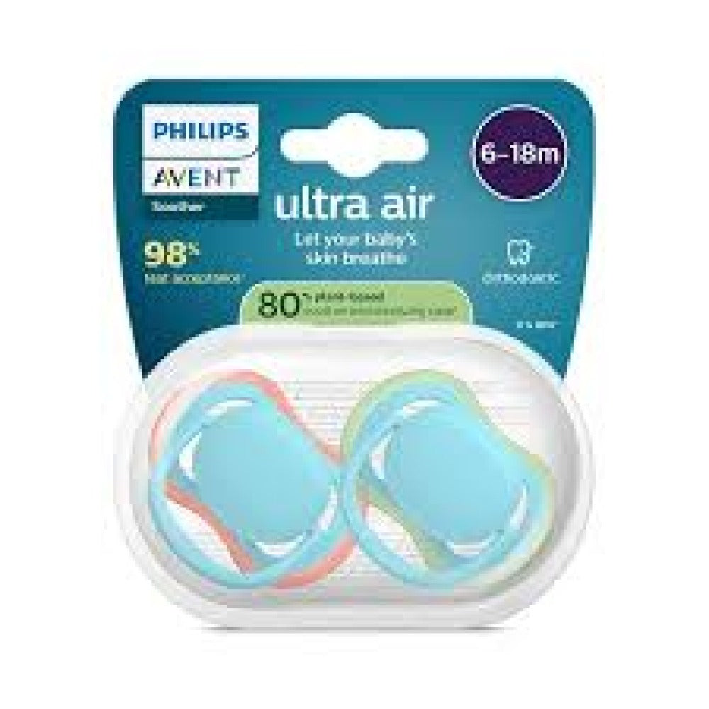 Philips Avent Ultra Air so'rg'ichlar 6-18 oy, havorang, 2 dona