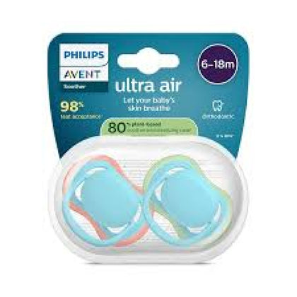 Philips Avent Ultra Air so'rg'ichlar 6-18 oy, havorang, 2 dona