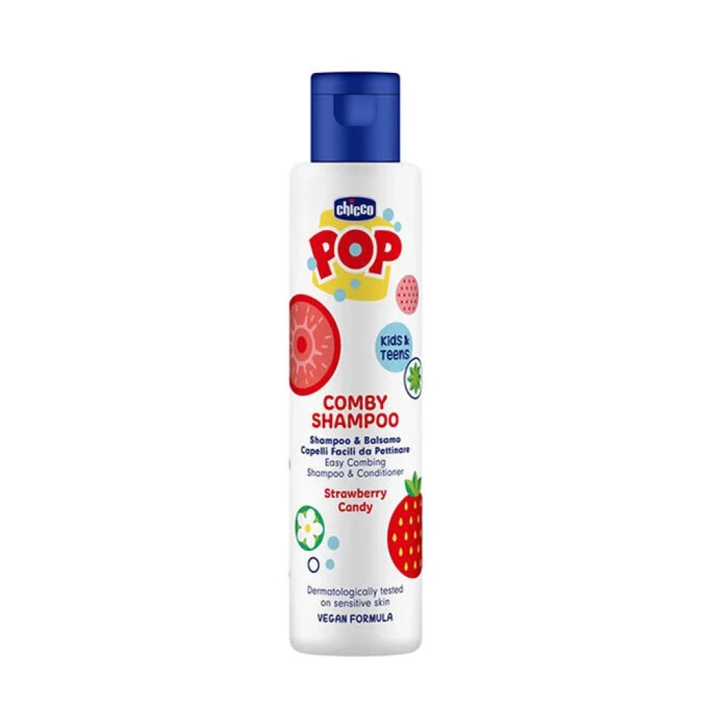 Soch uchun shampun va konditsioner Chicco POP, qulupnay, 250 ml