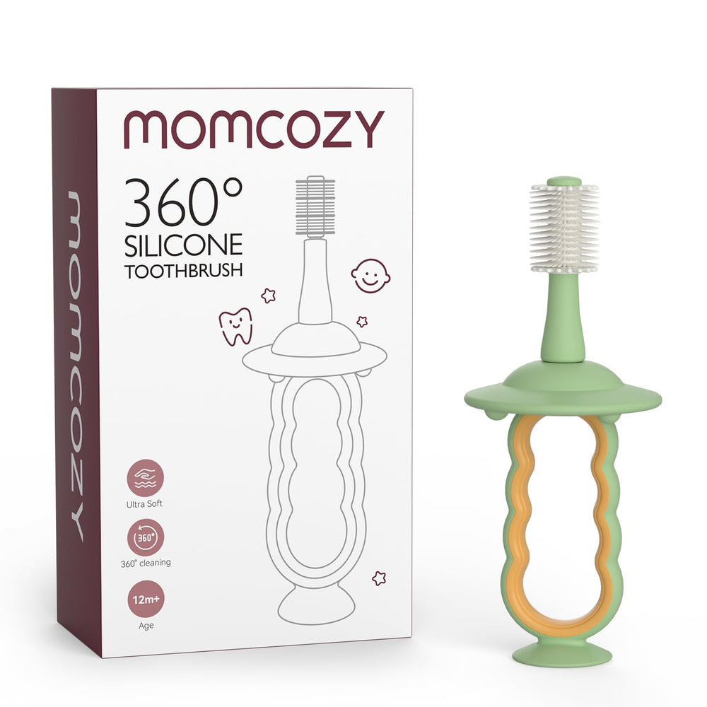 Silikon tish cho'tkasi Momcozy 360° nozik parvarish uchun 6 oylikdan