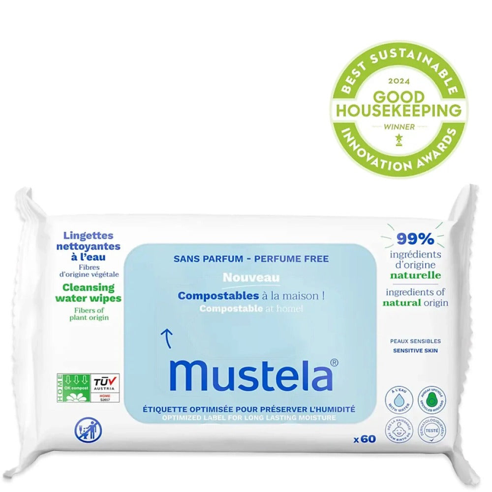 Mustela nam salfetkalari, 99% tabiiy ingredientlar, 60 dona
