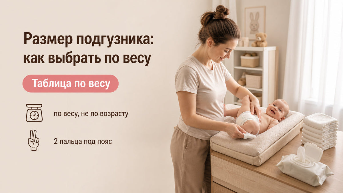 Размер подгузника: как выбрать по весу