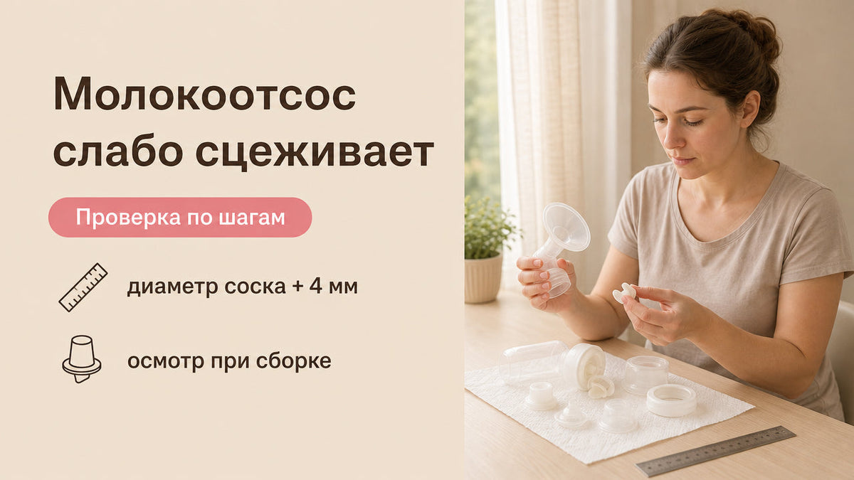 Молокоотсос слабо сцеживает