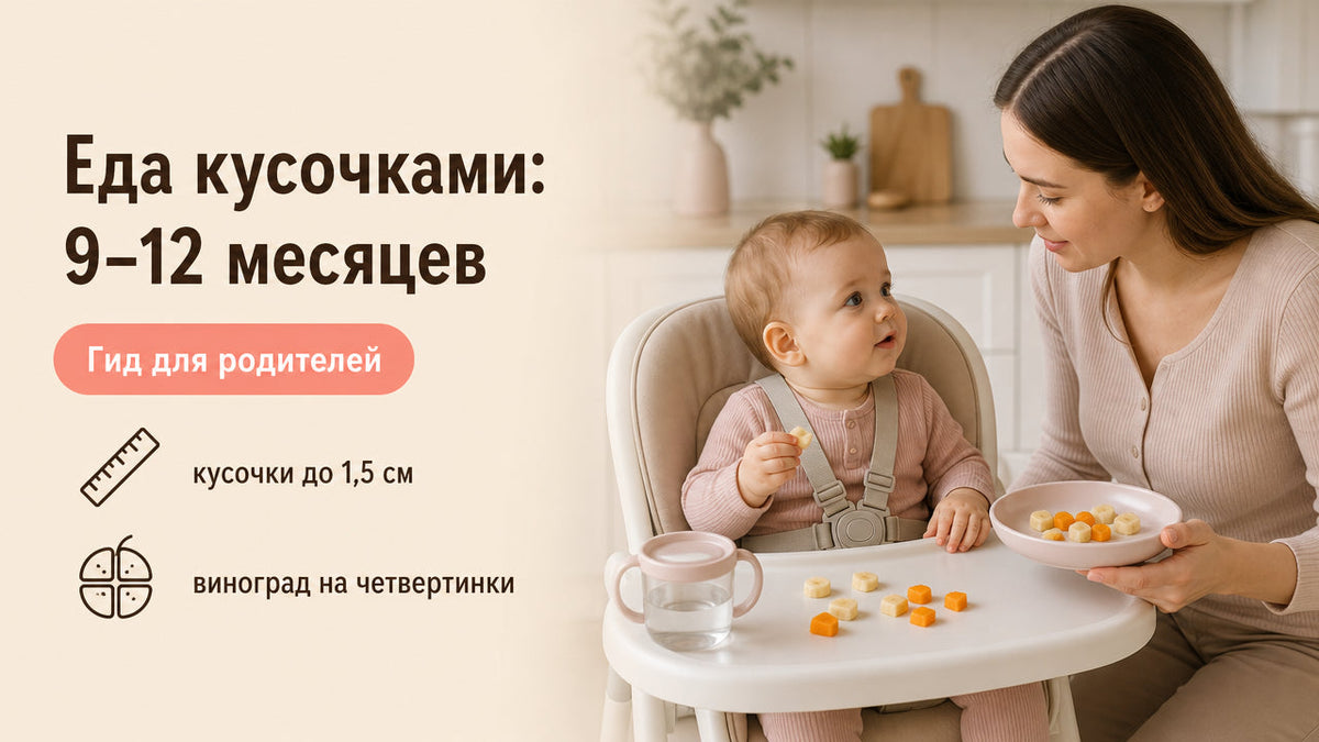 Еда кусочками: 9–12 месяцев