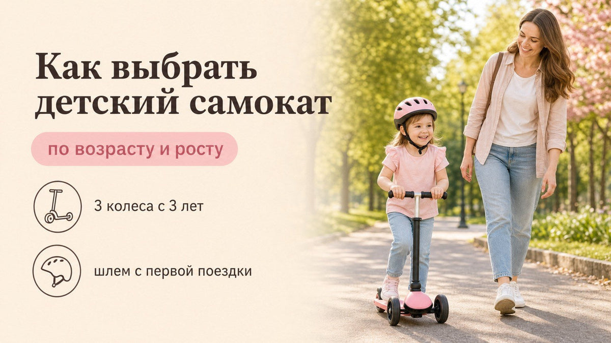 Как выбрать детский самокат по возрасту: трёхколёсный или двухколёсный