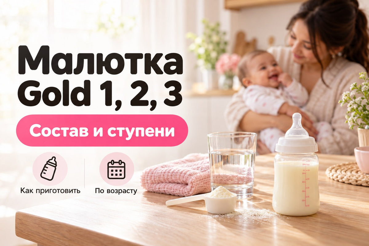 Малютка Gold 1, 2, 3: состав, ступени и как выбрать смесь